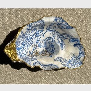 LILLY PULITZER PALM BEACH INSPIRED OYSTER SHELL RING JEWELRY DISH NEW HANDMADE